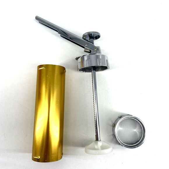 Marcato Atlas Cookie Press Gold Metal Italy 16 Discs 4 Tips Instructions Recipes - Picture 8 of 10